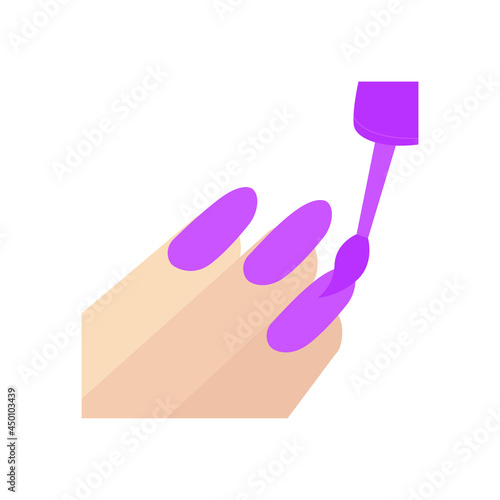 Nail Polish: light Skin Tone Emoji vector