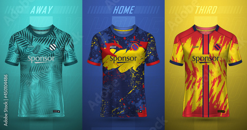 Premium collection of soccer jerseys Free Vector