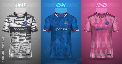 Premium collection of soccer jerseys Free Vector