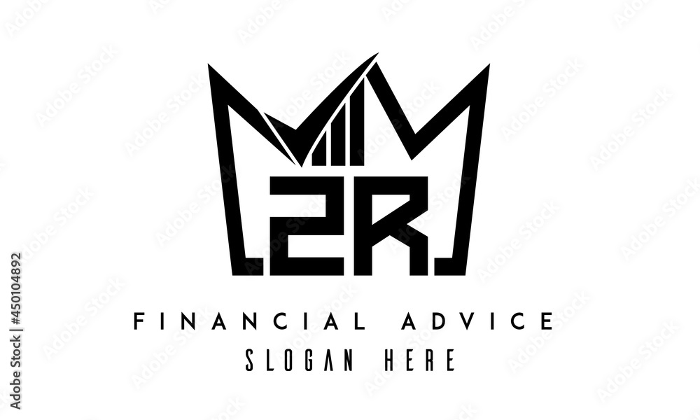 ZR financial advice creative latter logo ZR financial advice creative latter logo