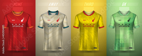 Premium collection of soccer jerseys Free Vector