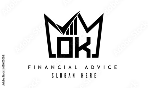 OK financial advice creative latter logo