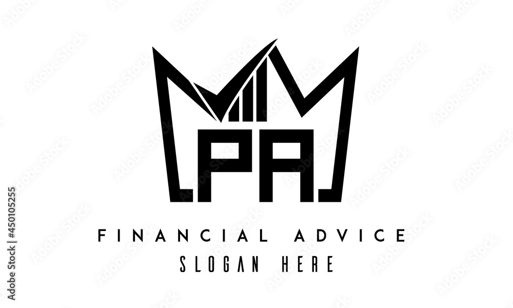 PA financial advice creative latter logo