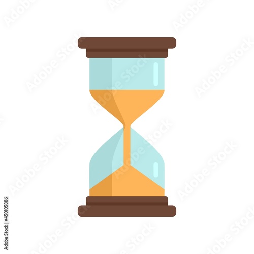 Life skills hourglass icon flat isolated vector