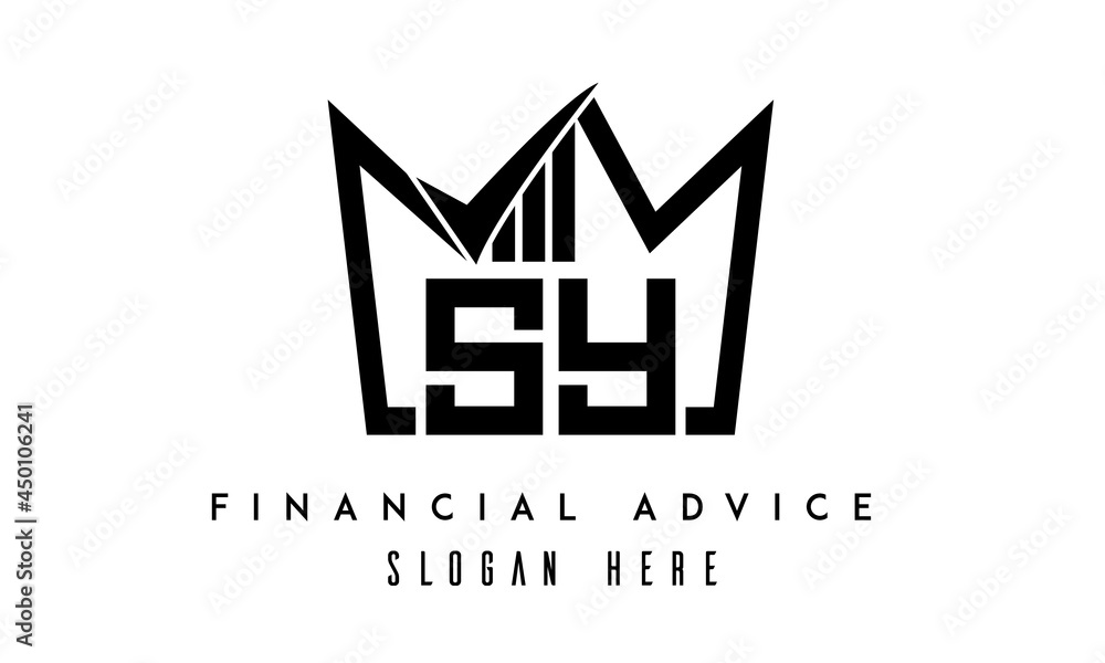 SY financial advice creative latter logo SY financial advice creative latter logo