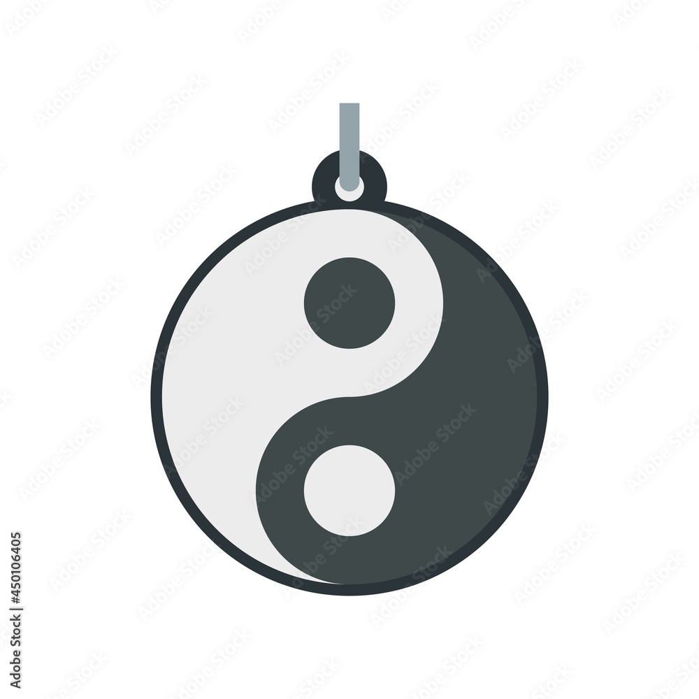Yin yang emblem icon flat isolated vector Yin yang emblem icon flat isolated vector