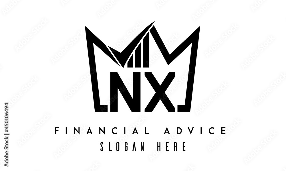 NX financial advice creative latter logo NX financial advice creative latter logo
