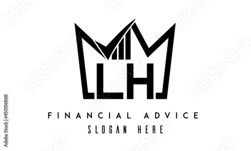 LH financial advice creative latter logo