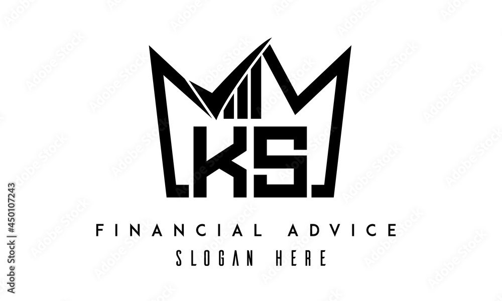 KS financial advice creative latter logo KS financial advice creative latter logo
