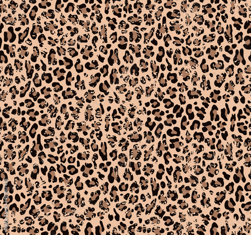 Leopard vector print, clothing seamless design.