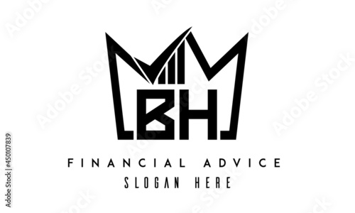 BH financial advice creative latter logo