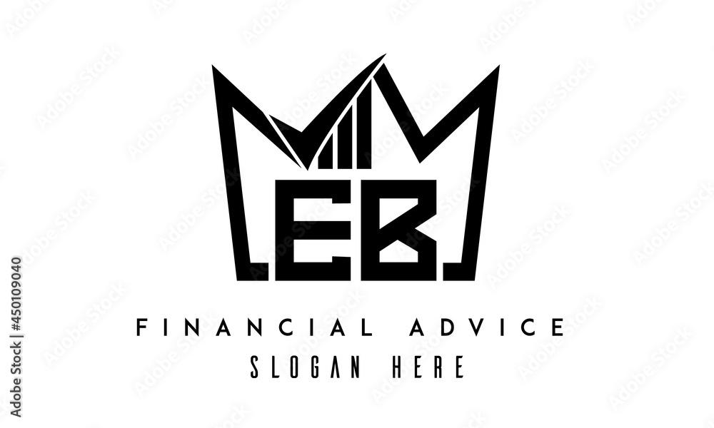 Fototapeta premium EB financial advice creative latter logo