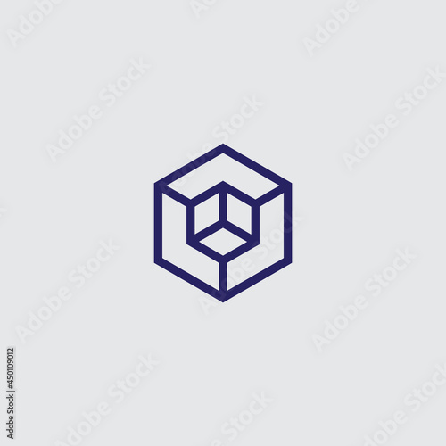 Vector design element for your company logo, abstract blue icon. modern logotype business company template.