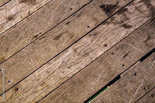 Old floorboards in diagonal pattern