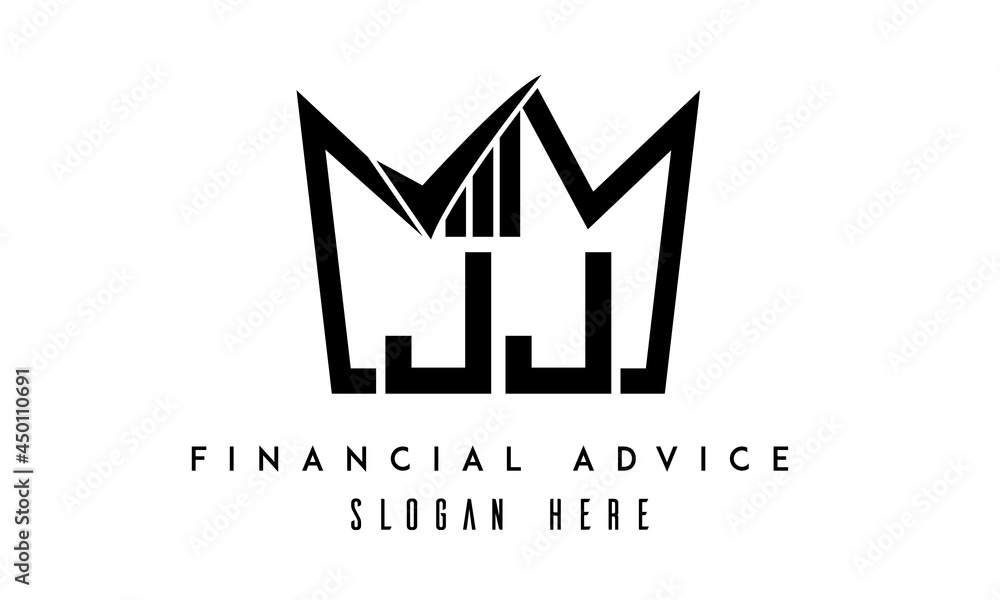 JJ financial advice creative latter logo