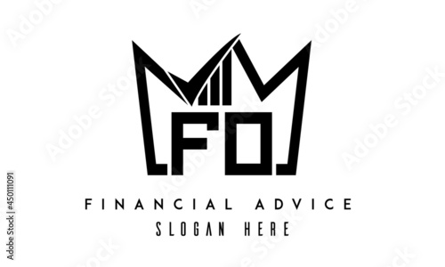 FO financial advice creative latter logo