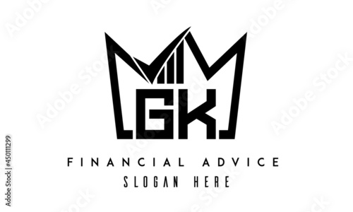 GK financial advice creative latter logo