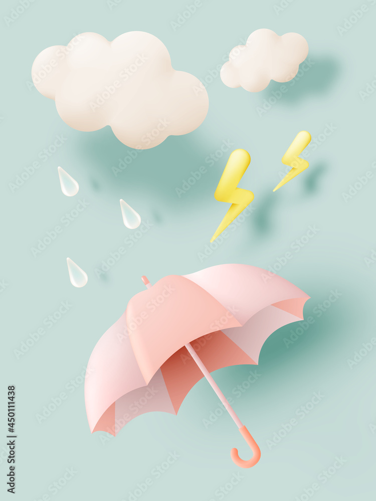 Monsoon season icons
