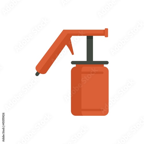 Aircraft repair paint spray icon flat isolated vector