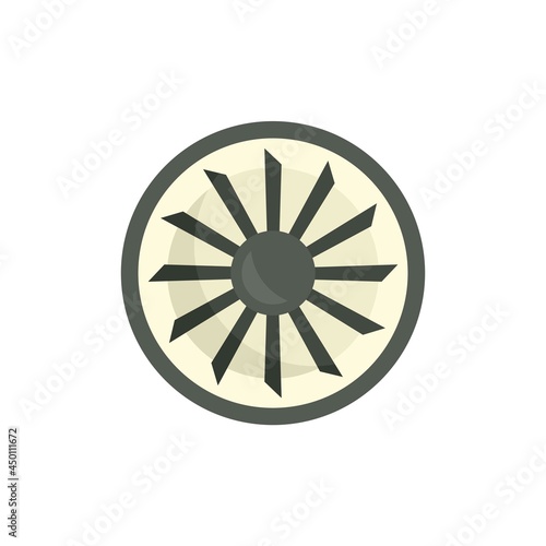 Aircraft repair motor icon flat isolated vector