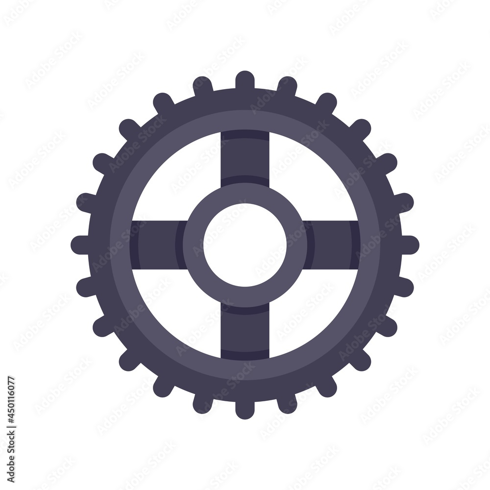 Watch repair wheel icon flat isolated vector Watch repair wheel icon flat isolated vector