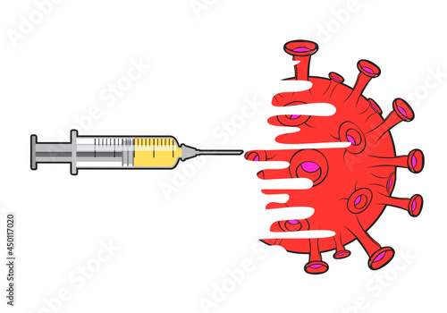 Syringe for eliminating coronavirus (Covid 19)