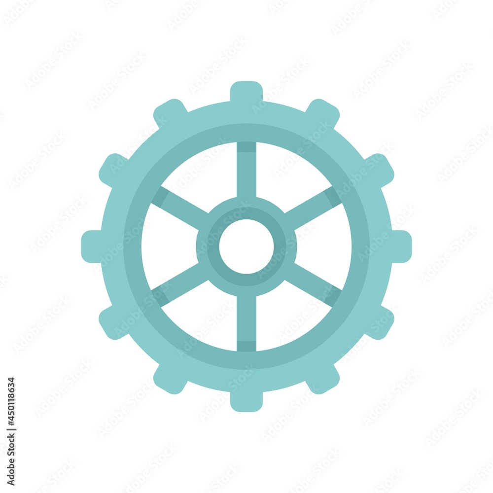 Obraz premium Watch cog wheel icon flat isolated vector