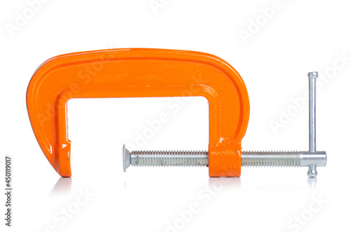 Clamp work tool on white background isolation