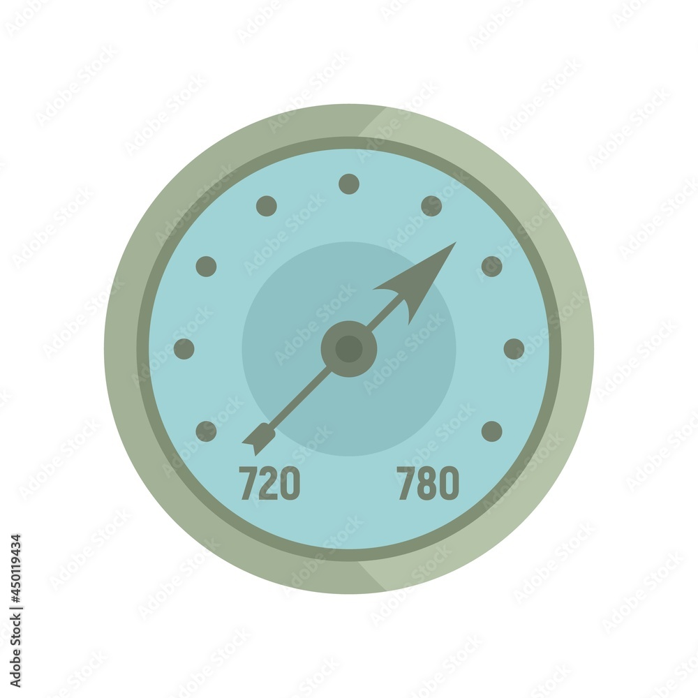 Arrow barometer icon flat isolated vector Arrow barometer icon flat isolated vector