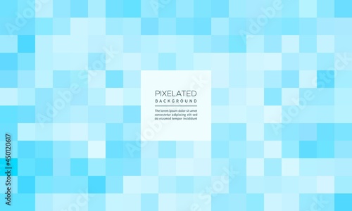 Abstract pixelated blue sky wallpaper and pattern background