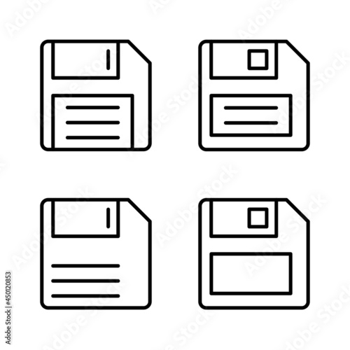Diskette save vector icons set, Vector illustration eps.10