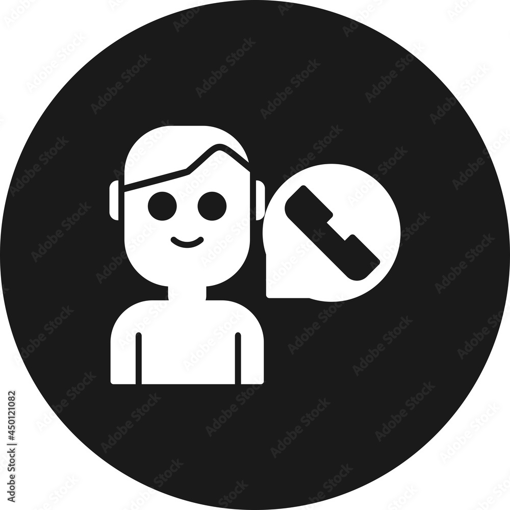 Agent Contact Glyph Inverted Vector Icon Design Agent Contact Glyph Inverted Vector Icon Design