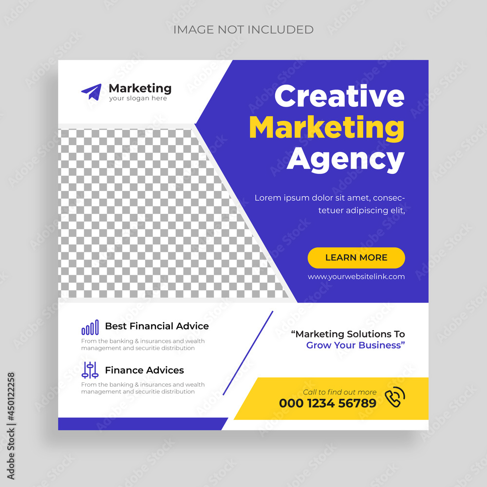 Obraz premium Digital Marketing Social Media Post banner Template set, social media post banner design template. business marketing post. Digital marketing agency
