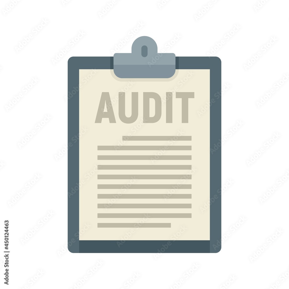 Audit clipboard icon flat isolated vector Audit clipboard icon flat isolated vector