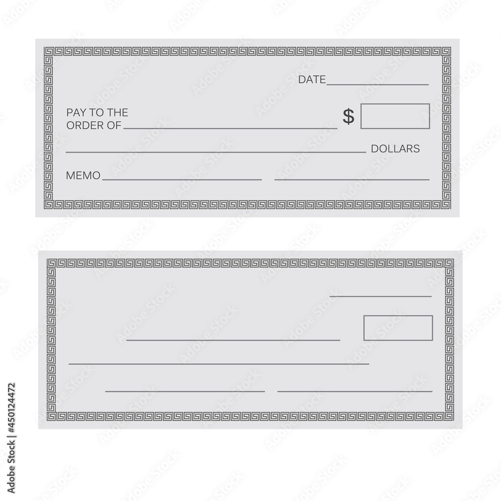 Blank check. Bank Check Template Set vector Blank check. Bank Check Template Set vector