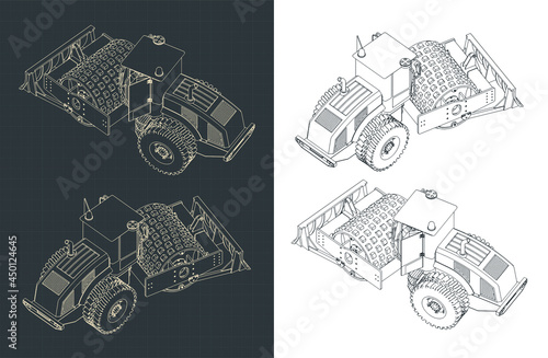 Road roller illustrations