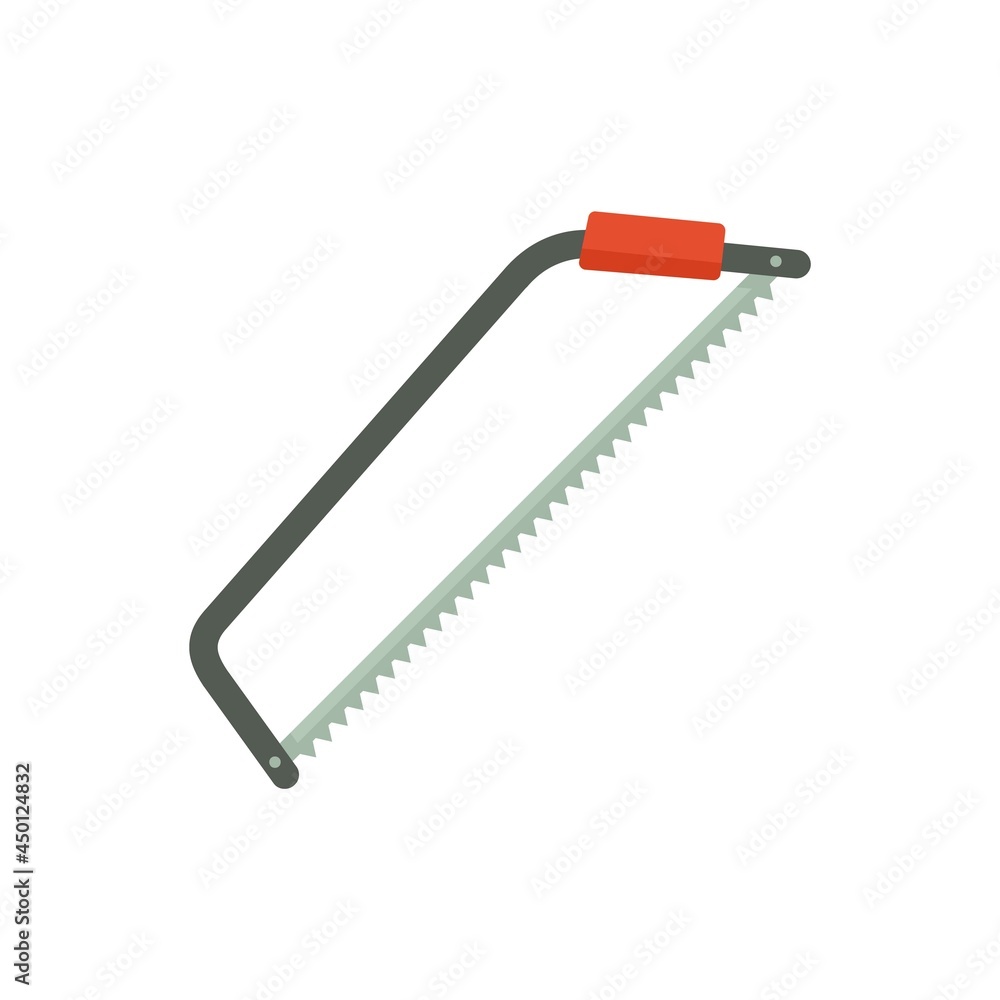 Hacksaw icon flat isolated vector Hacksaw icon flat isolated vector