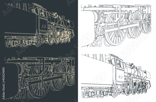 Steam locomotive close-up