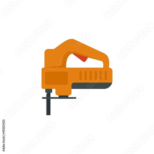 Electric jigsaw icon flat isolated vector