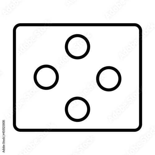 Buttons Vector Line Icon Design