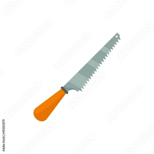 Keyhole saw icon flat isolated vector