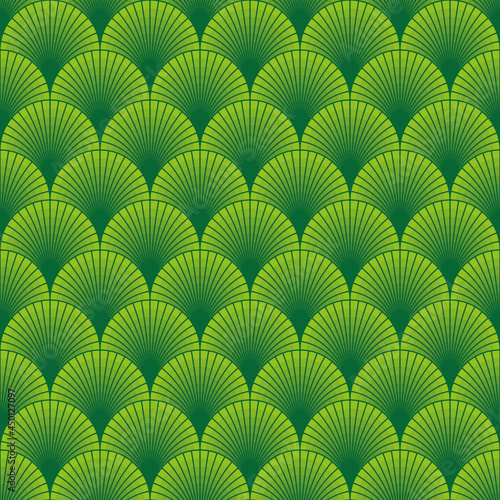 Fresh green leaves 01 - Seamless Vector Square Pattern
