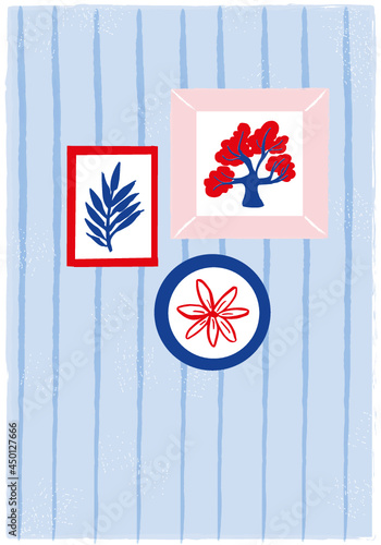 Cuadros en la pared vectorial, pictures on the wall