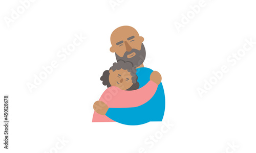 The Dad and daughter are hugging. Authoritative Parenting