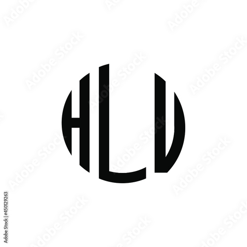 HLU letter logo design. HLU modern letter logo with black background. HLU creative  letter logo. simple and modern letter HLU logo template, HLU circle letter logo design with circle shape. HLU   photo