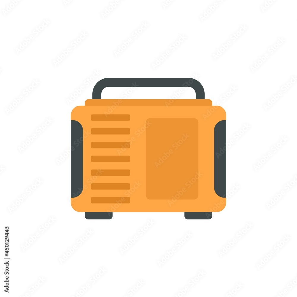 Gasoline industrial generator icon flat isolated vector Gasoline industrial generator icon flat isolated vector