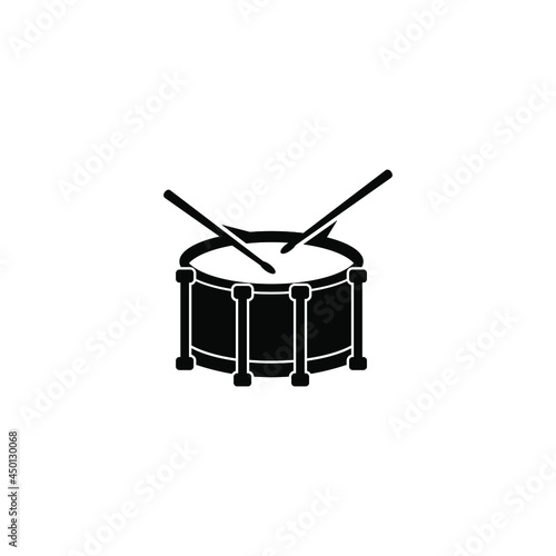 Line Art snare drum Logo design vector