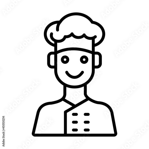Chef Vector Line Icon Design