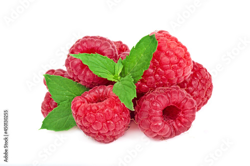 raspberry with mint