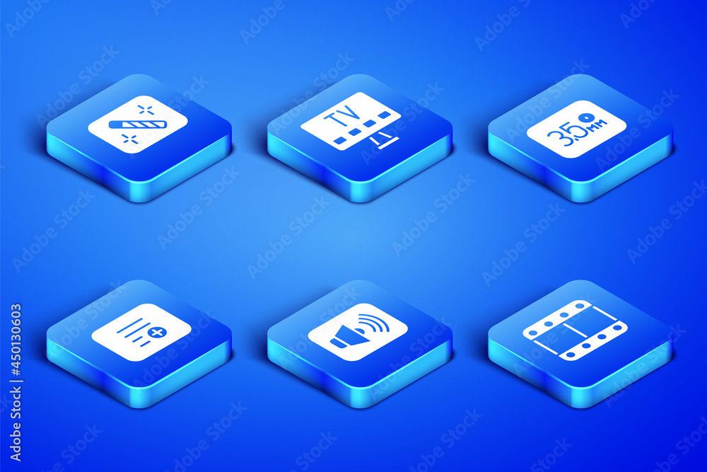 Set Play video, Photo retouching, Speaker volume, Add playlist, Smart Tv and Audio jack icon. Vector Set Play video, Photo retouching, Speaker volume, Add playlist, Smart Tv and Audio jack icon. Vector